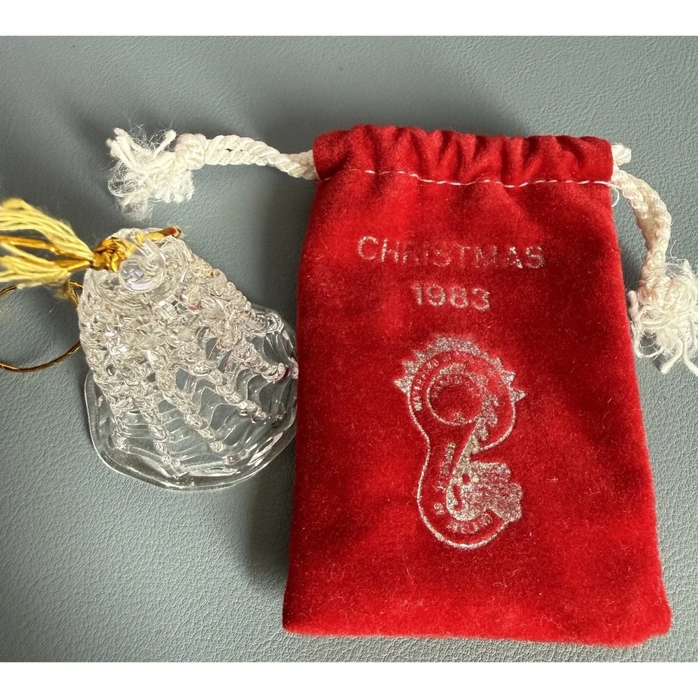 Waterford Crystal Ornaments (2) 1983 - Vintage Bell & Ball
